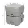 Outdoor Portable Toilet with Carry Bag 5.3 Gallon Waste Tank  Portable Removable Flush Toilet with Double Outlet