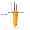 6pcs Stainless Steel Corn Baking Needle; Fixed Corn; Anti-scalding; Barbecue Pick; Rotisserie Tools; Accessories Outdoor; Camping Barbecue Fork; Fruit