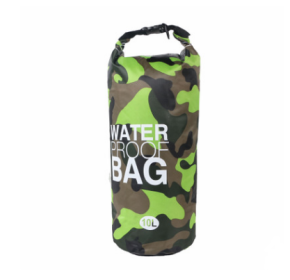 Camouflage waterproof bucket bag beach bag waterproof bucket bag outdoor drifting waterproof bag waterproof bag (Option: Green-30L)