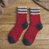 5 Pairs Thick Terry Wool Socks Women for Autumn and Winter with Striped Dotted Yarn Warm Christmas Socks