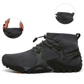 New Mesh Breathable Hiking Shoes Size 36-47 Mens Sneakers Outdoor Trail Trekking Mountain Climbing Sports Shoes For Male Summer (Color: Gray, size: 41)