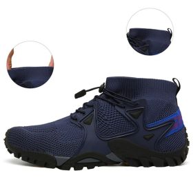 New Mesh Breathable Hiking Shoes Size 36-47 Mens Sneakers Outdoor Trail Trekking Mountain Climbing Sports Shoes For Male Summer (Color: Blue, size: 47)