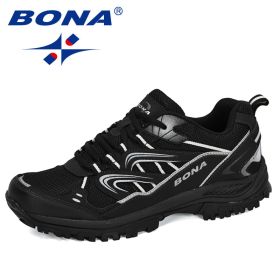 BONA 2022 New Designers Popular Sneakers Hiking Shoes Men Outdoor Trekking Shoes Man Tourism Camping Sports Hunting Shoes Trendy (Color: Charcoal grey S gray, size: 9.5)