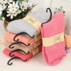 5Pairs Lot Winter Thickened Warm Woolen Socks Women's Striped Retro Wool New Year Christmas Gift Grils Socks TJ3140