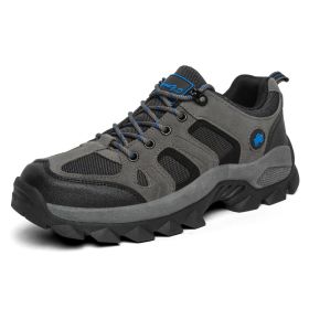 Professional High-quality All-season General Hiking Shoes Non-slip Wear-resistant Men Sneakers Breathable Casual Women Sneakers (Color: Blue, size: 46)