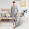 Men Thermal Underwear Set Long Johns Pants Long Sleeve Soft Underwear Kit Top Bottom Winter Sports Suits