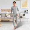 Men Thermal Underwear Set Long Johns Pants Long Sleeve Soft Underwear Kit Top Bottom Winter Sports Suits