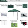 10x10ft Pop Up Canopy Tent Straight Legs Instant Canopy Outdoor With Wheeled Bags