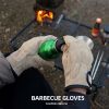 Heat/Fire Resistant Mittens Outdoor Warm Gloves for BBQ Oven Fireplace