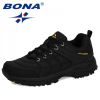 BONA 2022 New Designers Popular Hiking Shoes Man Nubuck Leather Mesh Outdoor Men Sneakers Climbing Shoes Men Sport Shoes Trendy