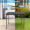 Folding Camping Table with All-Weather HDPE Tabletop and Rustproof Steel Frame