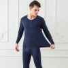 Men Thermal Underwear Set Long Johns Pants Long Sleeve Soft Underwear Kit Top Bottom Winter Sports Suits